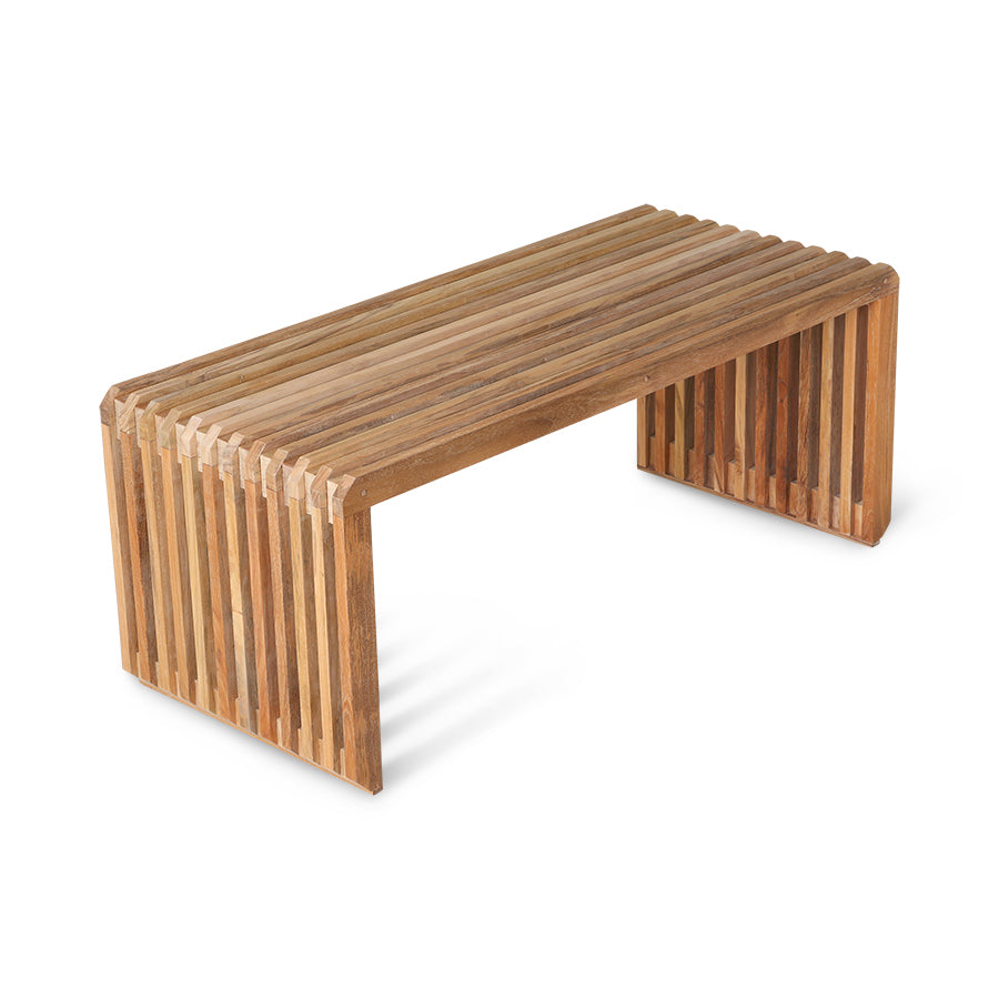 Slatted Bench Teak - 3 Sizes Available