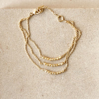 Thumbnail for Nkuku Mura Bracelet jewellery handmade with 22 karat gold 23cm