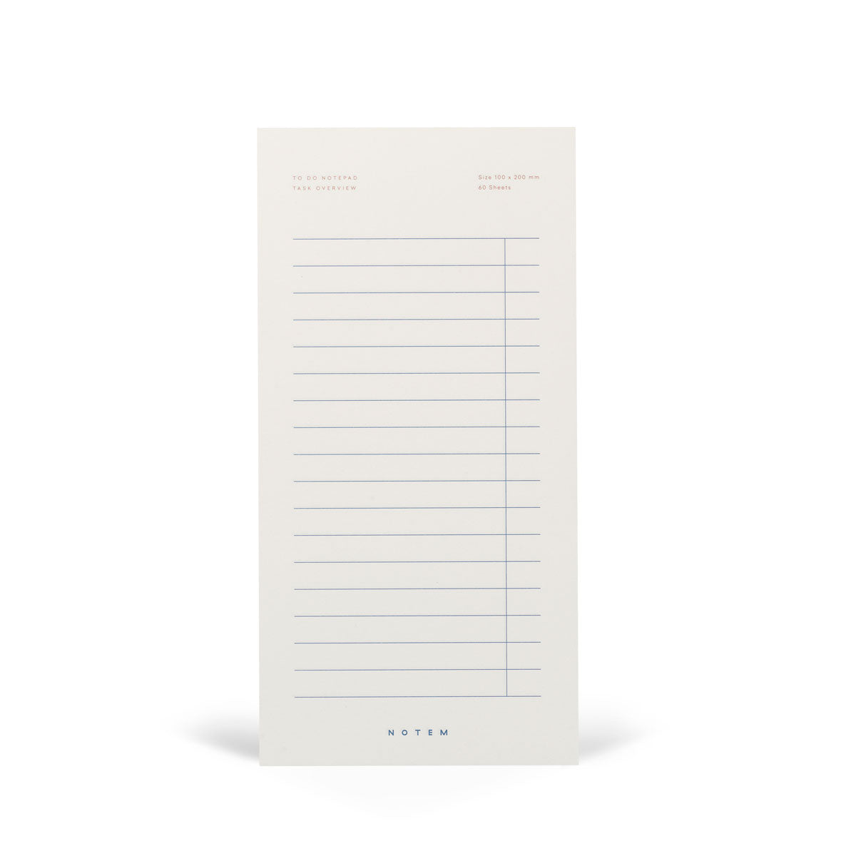 NOTEM MILO To Do Notepad - White & Blue