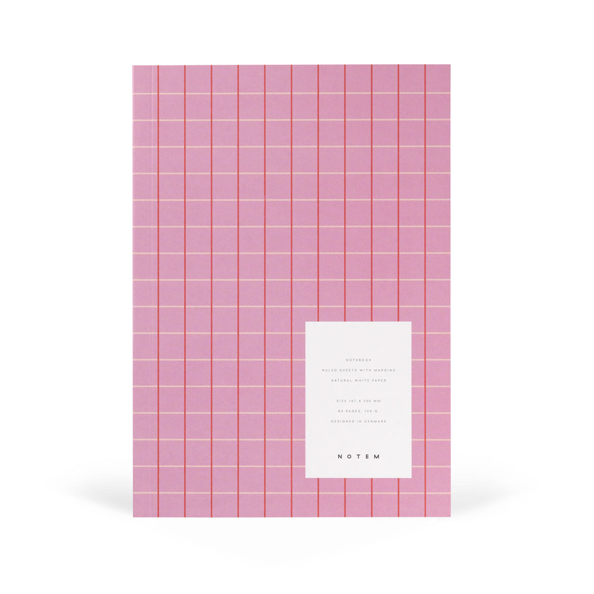 NOTEM Vita Notebook, Medium - Rose Grid