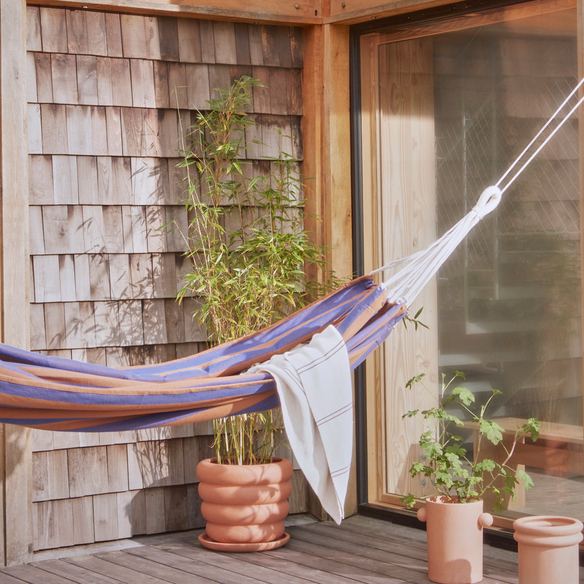 Outdoor Kyoto Hammock Caramel Blue