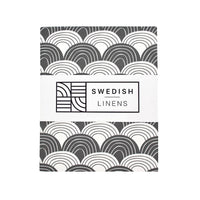 Thumbnail for Swedish Linens Rainbows fitted sheet Graphite