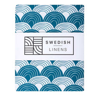 Thumbnail for Rainbows fitted sheet moroccan blue swedish linens