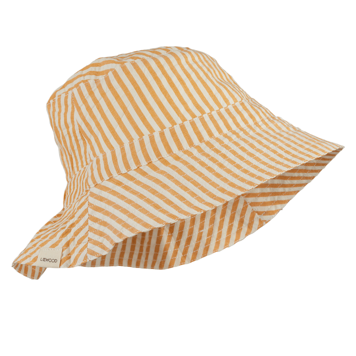 Liewood Sander bucket hat - Y/D stripe: Mustard/white