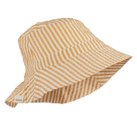Thumbnail for Liewood Sander bucket hat - Y/D stripe: Mustard/white