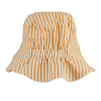 Thumbnail for Liewood Sander bucket hat - Y/D stripe: Mustard/white