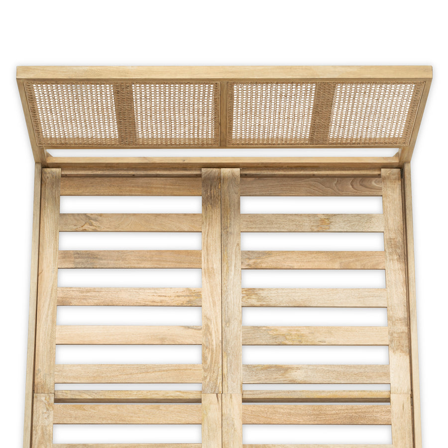 Nkuku Saharsa Cane & Mango Wood Bed