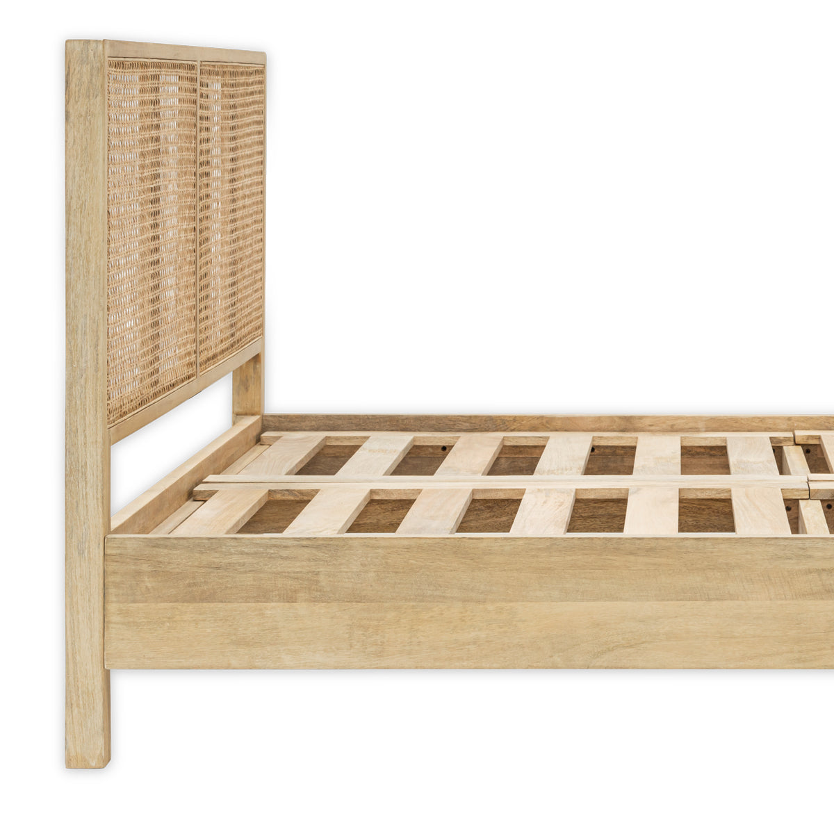 Nkuku Saharsa Cane & Mango Wood Bed