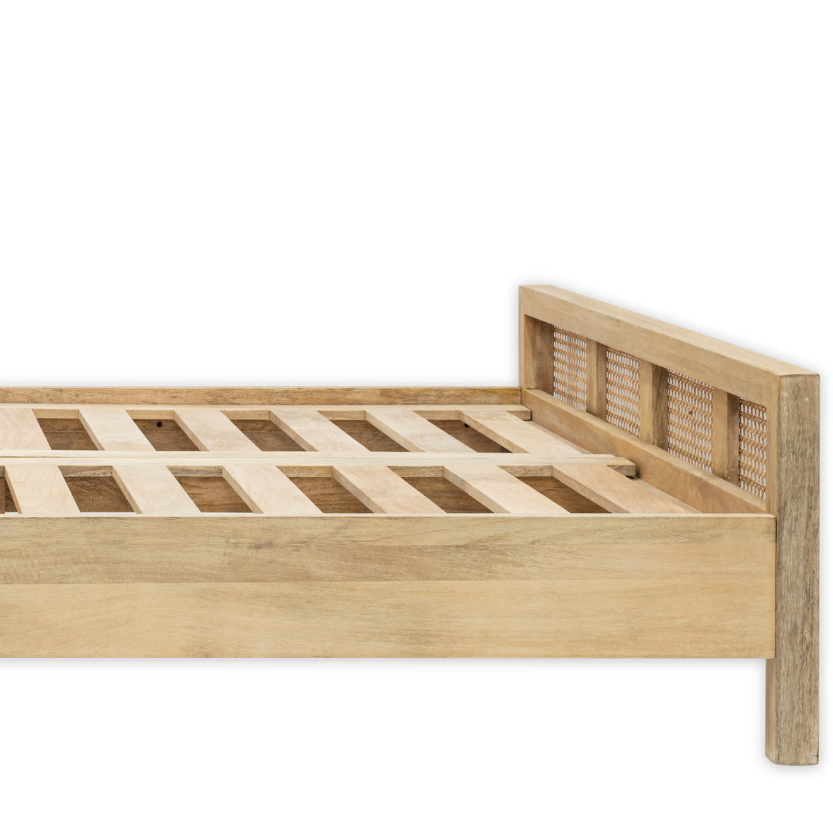 Nkuku Saharsa Cane & Mango Wood Bed