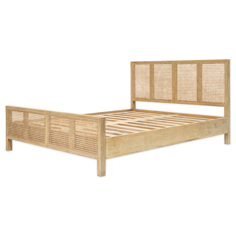 Nkuku Saharsa Cane & Mango Wood Bed