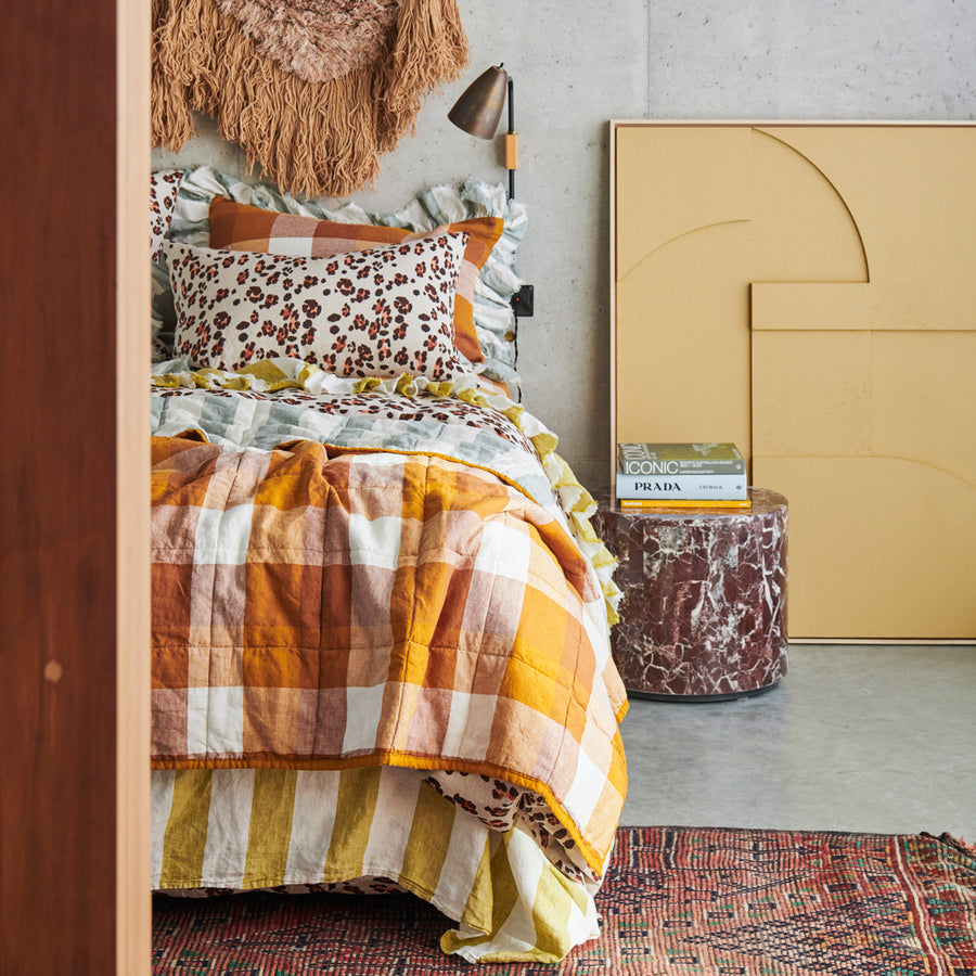 Society Of Wanderers Biscuit Full Ruffle Pillowcase Set