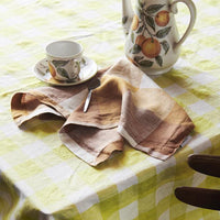 Thumbnail for Society of Wanderers Biscuit Check Linen Napkin set