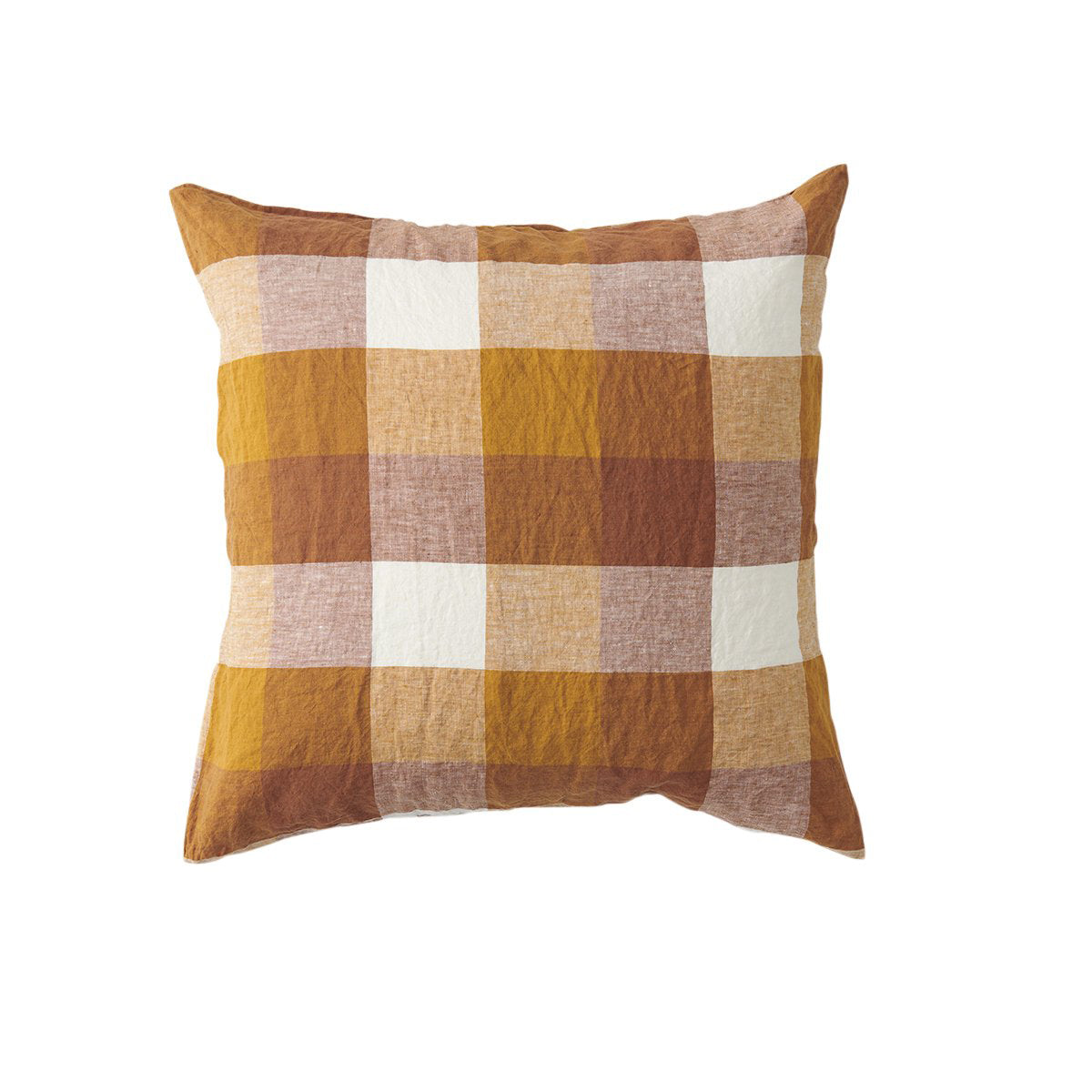 Society of Wanderers Biscuit check Cushion 50 x 50