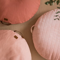 Thumbnail for Nobodinoz Sahara floor cushion • velvet bloom pink