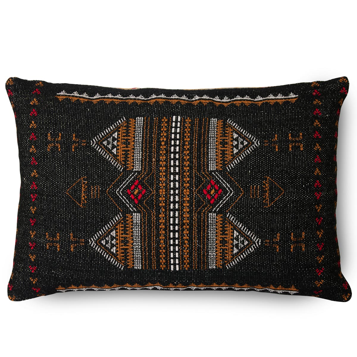 Oriental Embroidered Cushion Courtyard