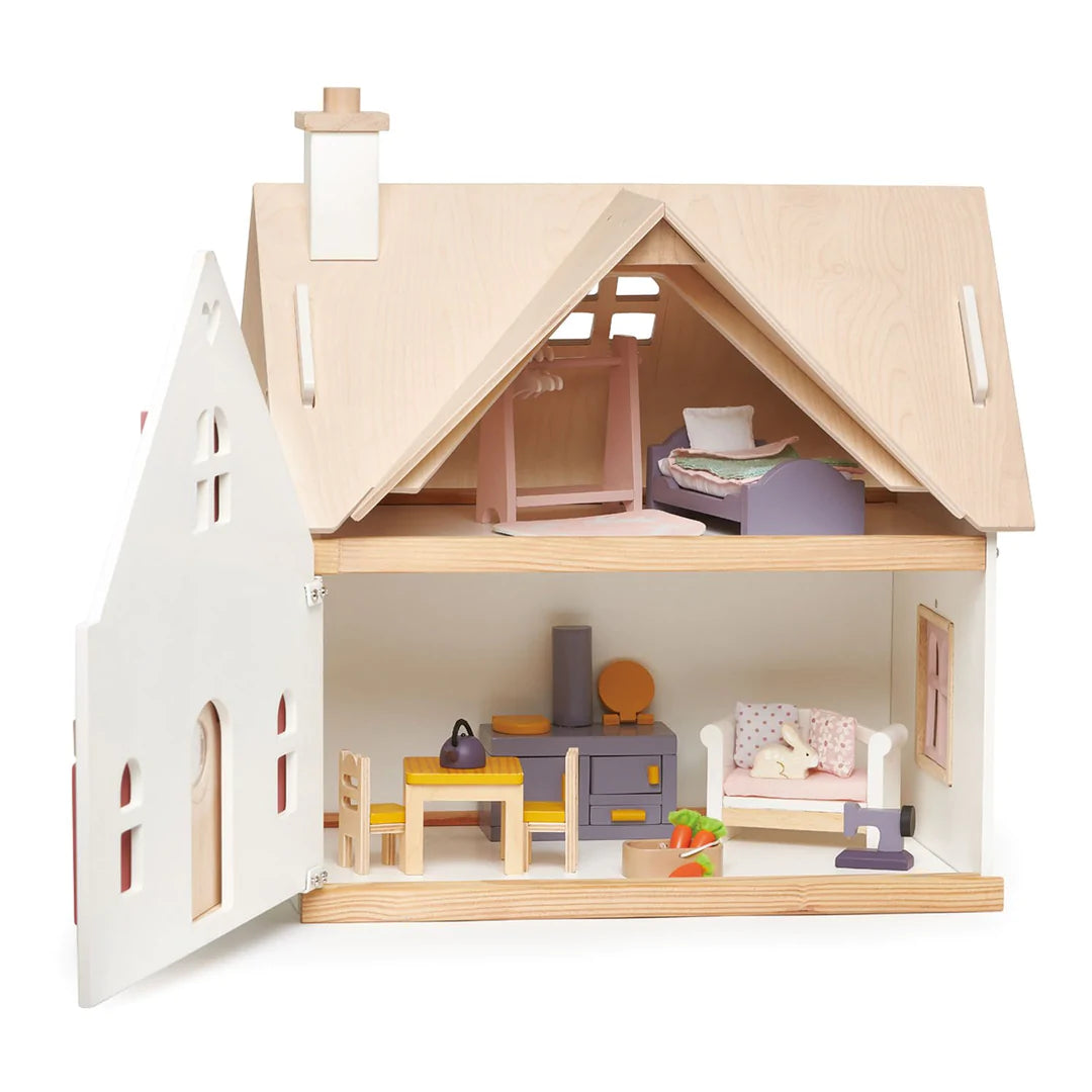 Tender Leaf Cottontail Cottage + Furniture Wooden Dolls house 