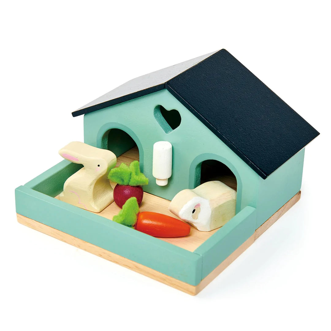 Tender Leaf Toys Wooden Pet Rabbit Set Dollhouse accessories