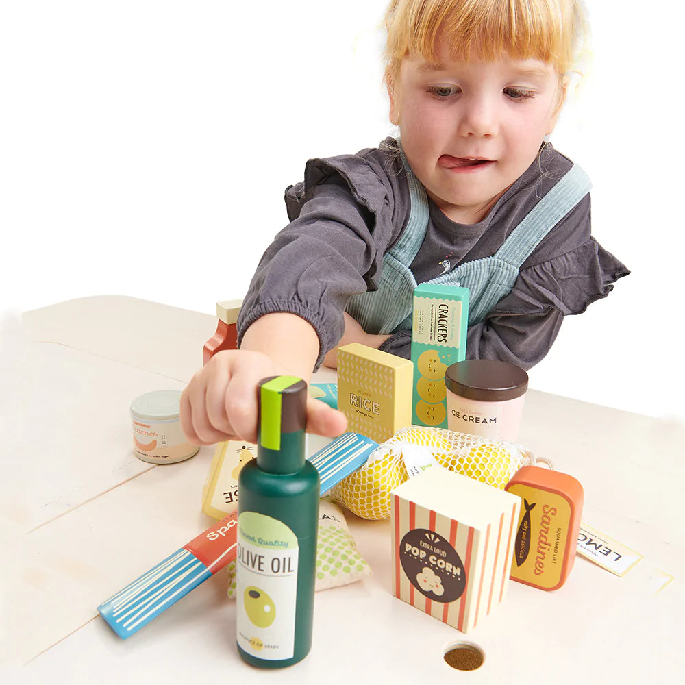 Wooden grocery set new arrivals