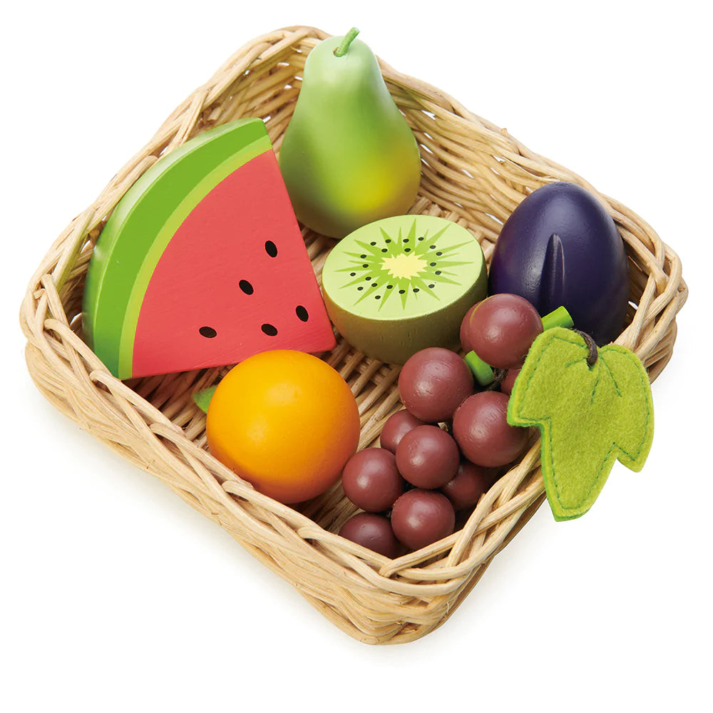 Tender Leaf Fruity Basket Wooden Toy Food