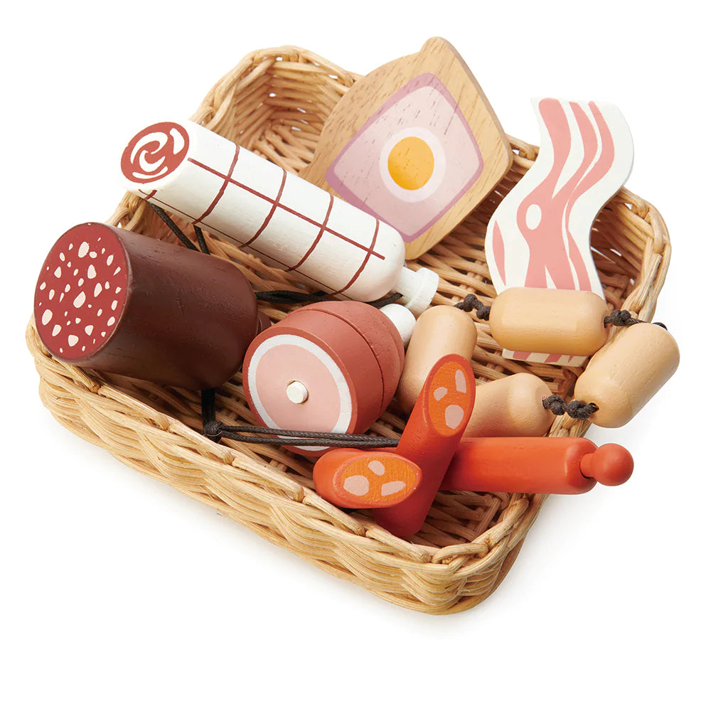 Tender Leaf Charcuterie Basket Wooden Toy Food