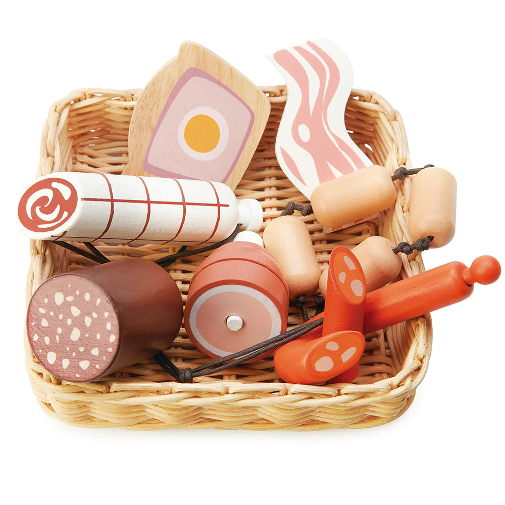 Tender Leaf Charcuterie Basket Wooden Toy Food