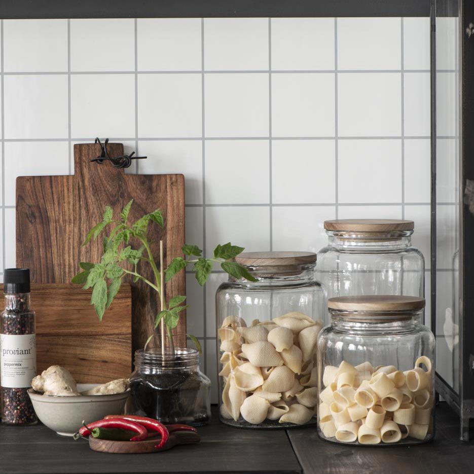 Glass Jar With Wooden Lid 2350 ml