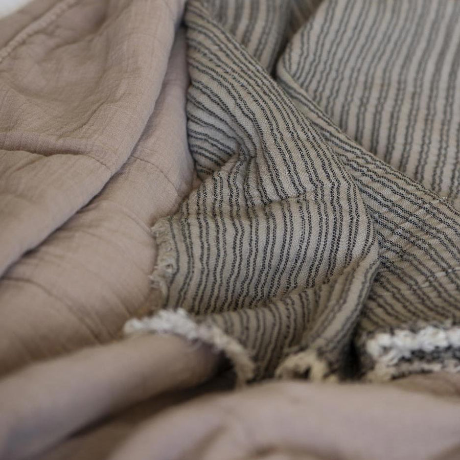 IB Laursen Vintage Quilt Double Bedspread Burned Rose 6209-78