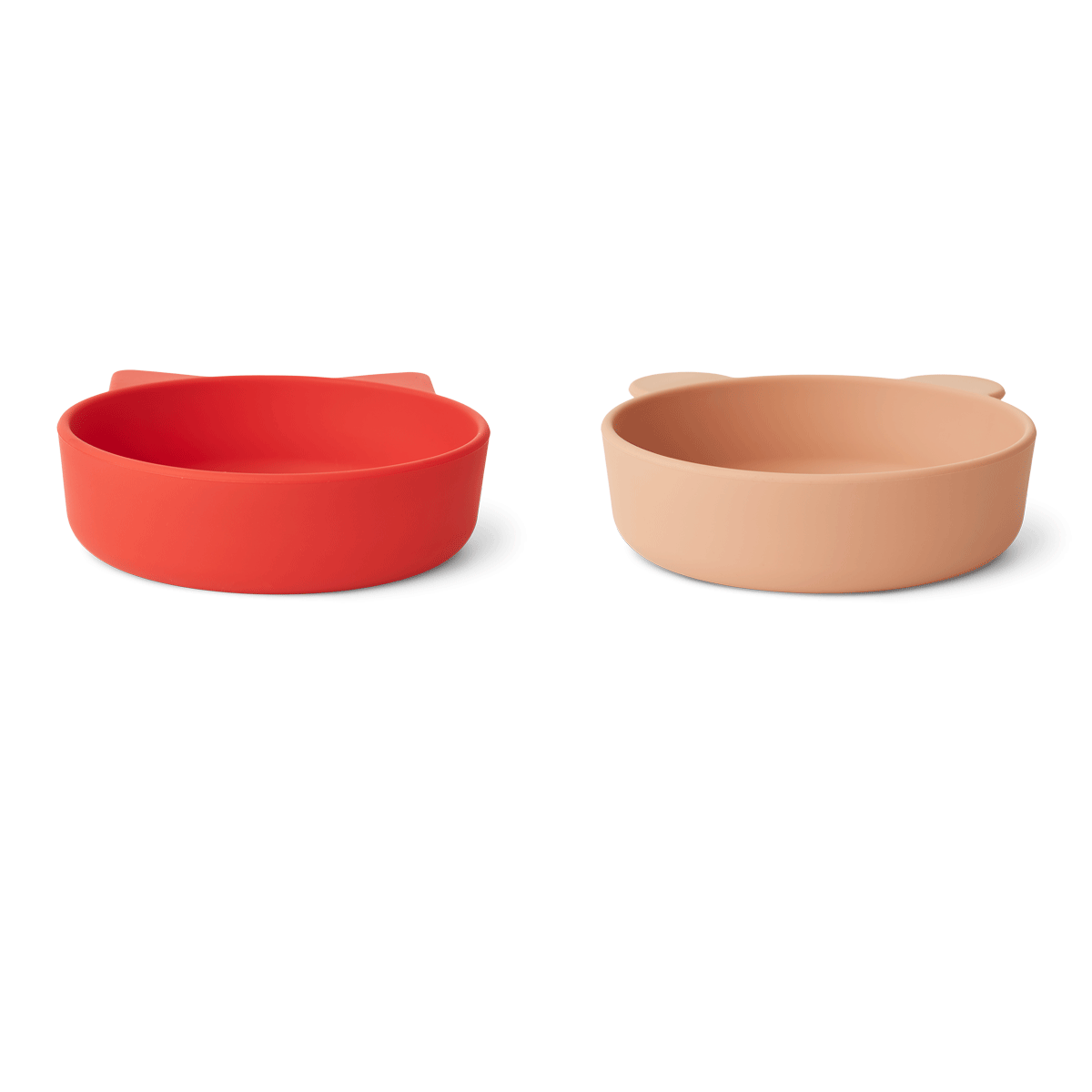 Liewood Vanessa Bowl 2 Pack - Apple red/tuscany rose mix