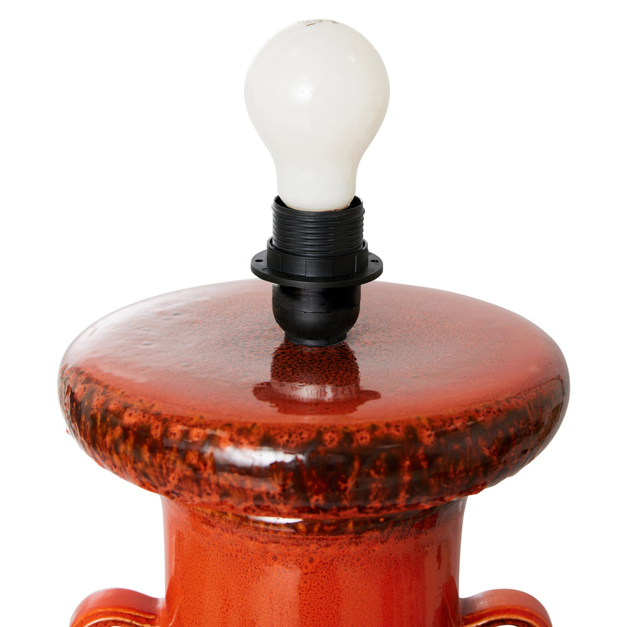 HKLiving Grand Table Lamp Base Glazed Orange VOL5113