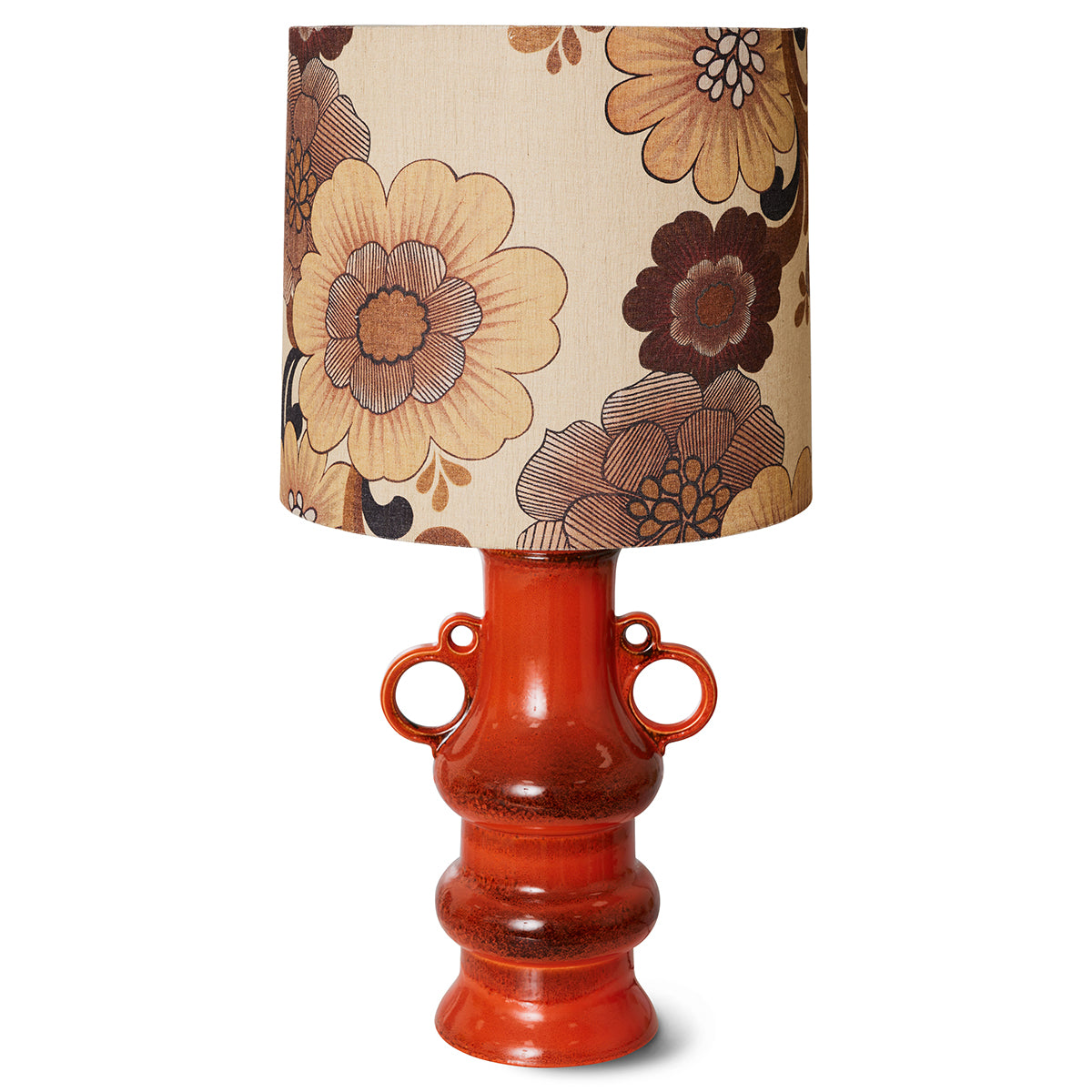 HKLiving Grand Table Lamp Base Glazed Orange VOL5113
