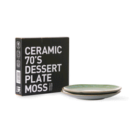 Thumbnail for 70s ceramics: Dessert Plates: Moss (set of 2)