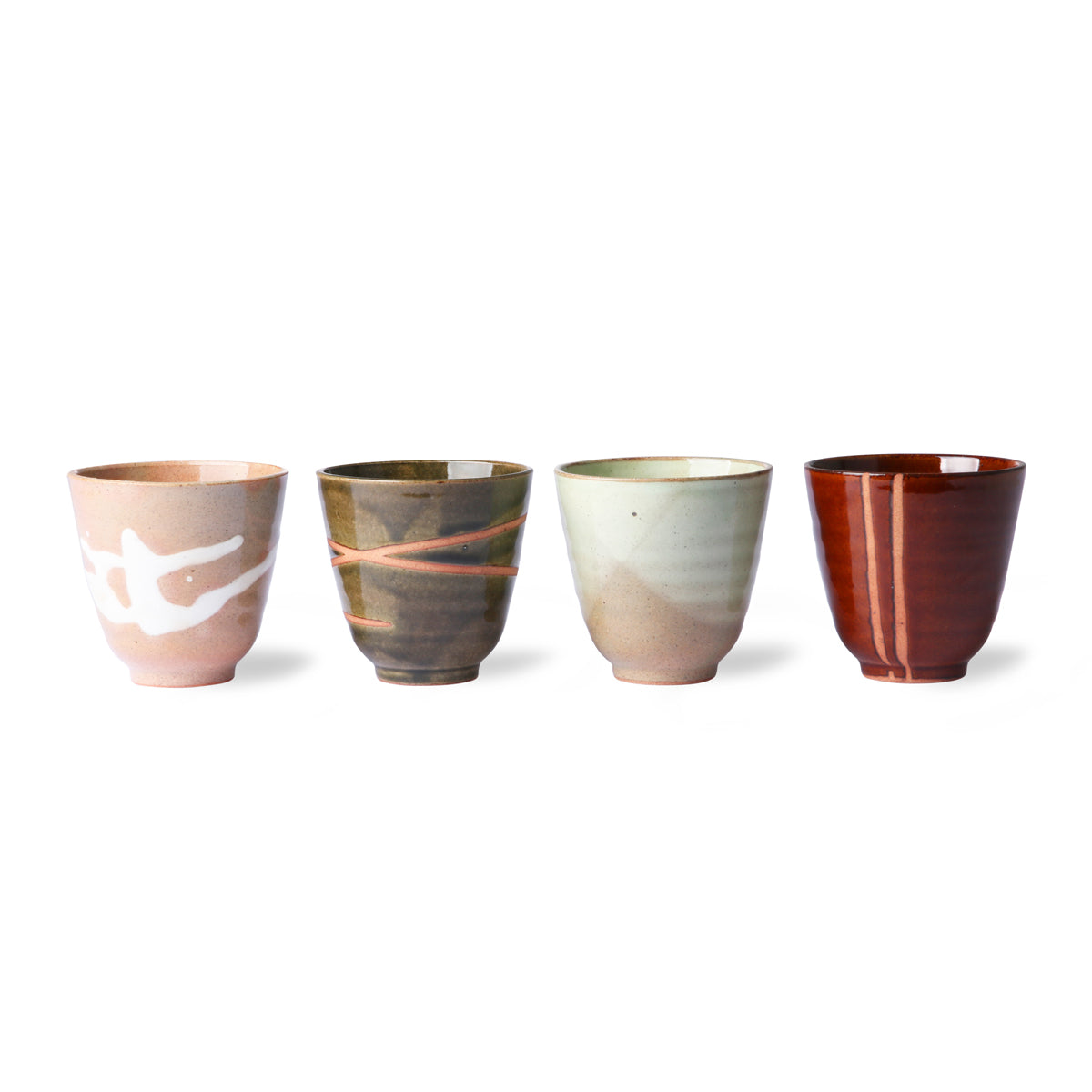 HK Living kyoto ceramics: japanese yunomi mugs (set of 4)
