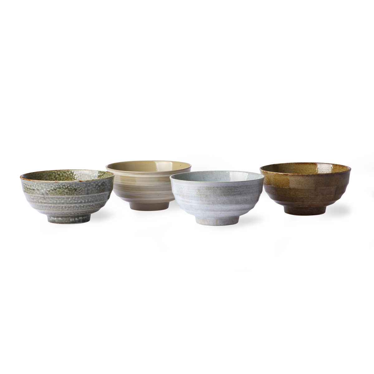 HK Living kyoto ceramics: japanese noodle bowls (set of 4)