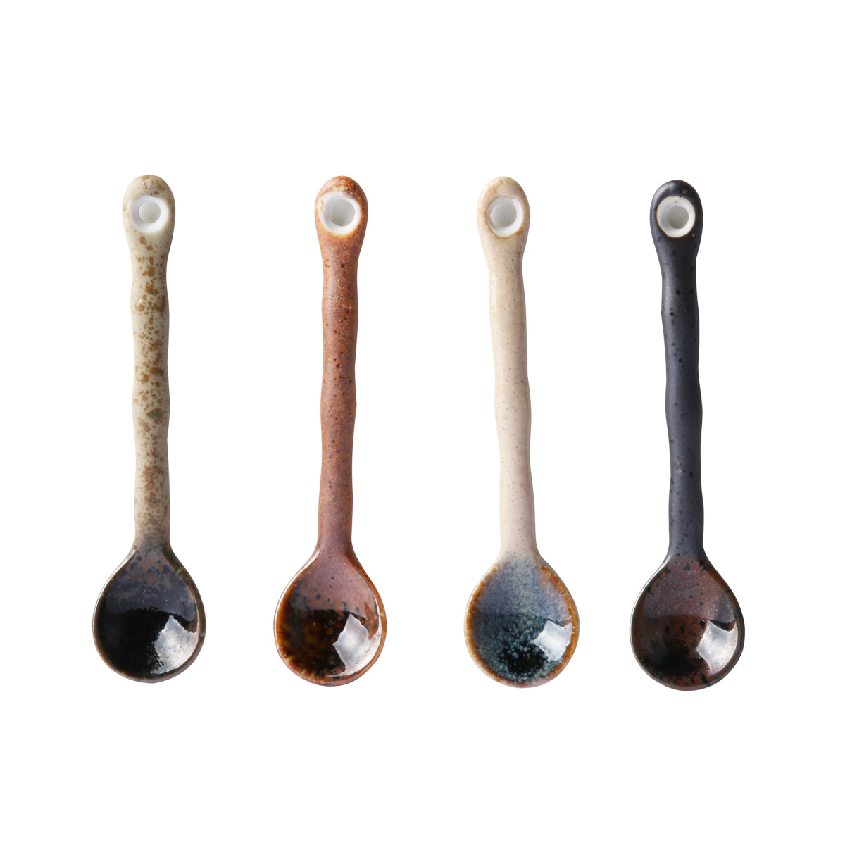HK Living kyoto ceramics: japanese tea spoons (set of 4)