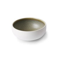 Thumbnail for HK Living home chef ceramics: bowl white/green ACE6932