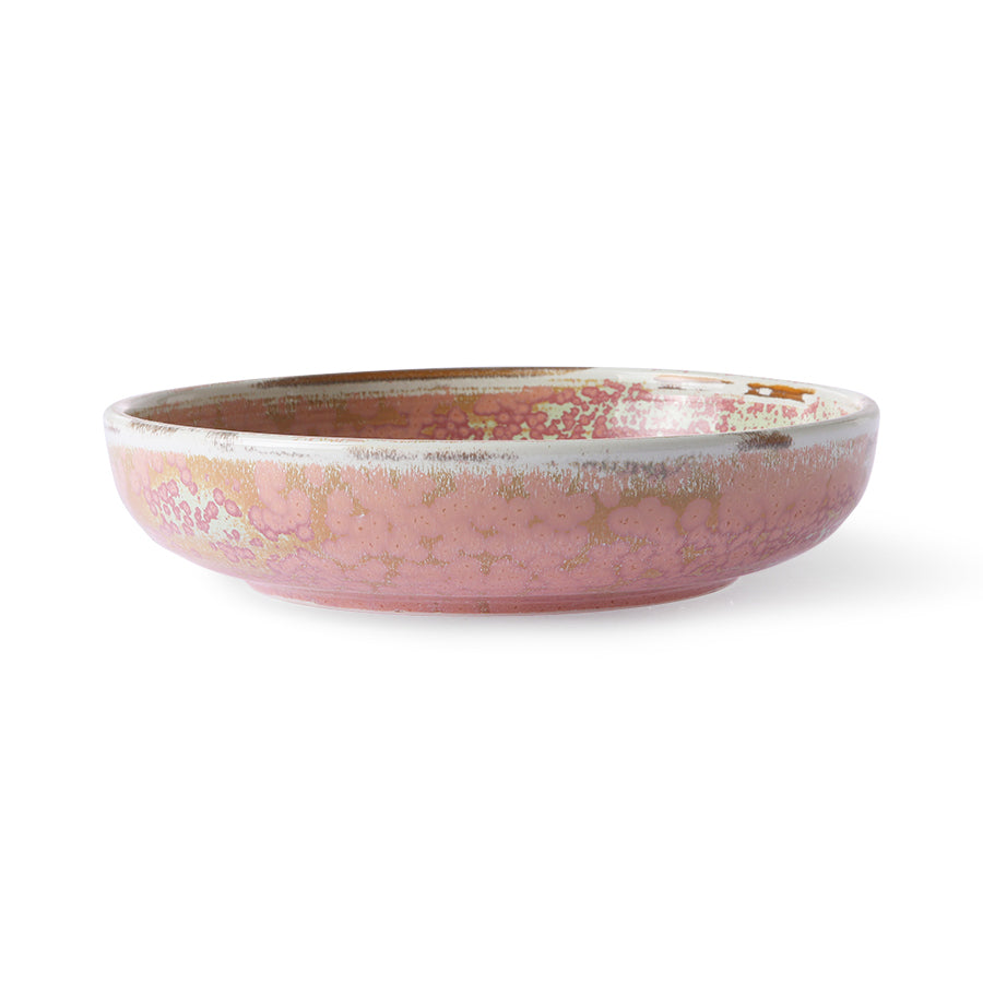 HK Living home chef ceramics: deep plate rustic pink