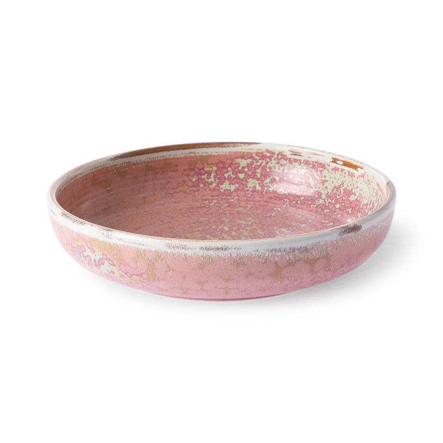 HK Living home chef ceramics: deep plate rustic pink
