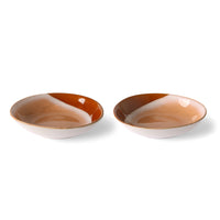 Thumbnail for HK Living ceramic 70's curry bowls: hills (set of 2)