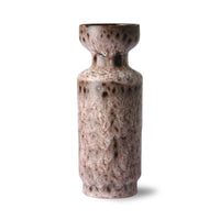 Thumbnail for HK Living ceramic retro vase lava brown