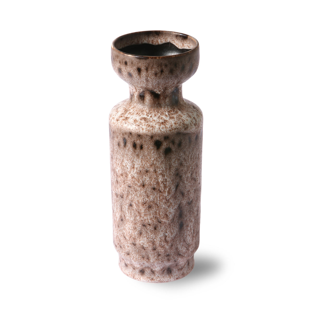HK Living ceramic retro vase lava brown