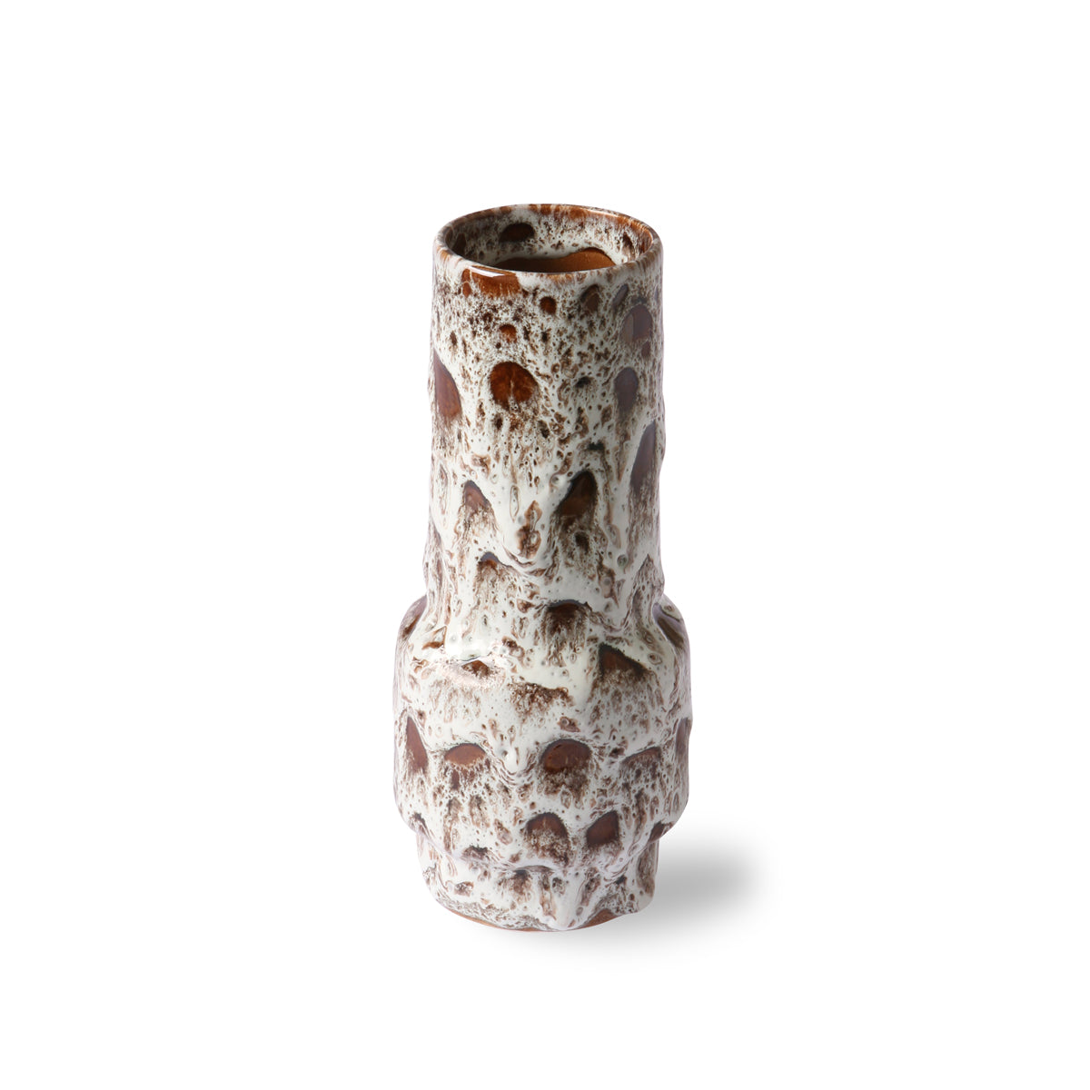 HK Living ceramic retro vase lava white