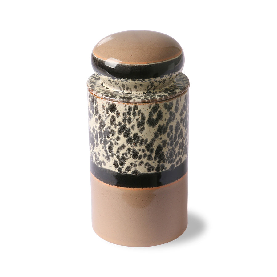 HK Living 70s ceramics: storage jar, tropical