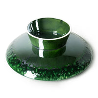 Thumbnail for HK Living the emeralds: ceramic bowl on base l dripping green ACE7090