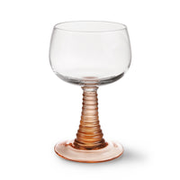Thumbnail for HK living swirl wine glass nude AGL4429