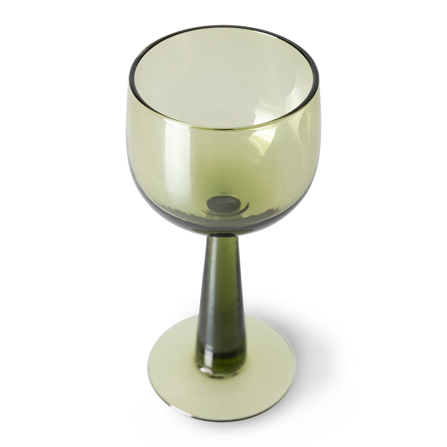 HK Living The Emeralds: wine glass high, olive green (set of 4)