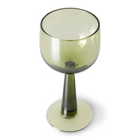 Thumbnail for HK Living The Emeralds: wine glass high, olive green (set of 4)