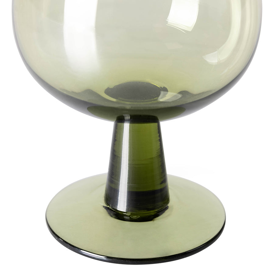 The Emeralds: Wine Glass Low Olive Green (Set of 4)