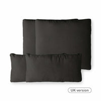 Thumbnail for HK Living Outdoor lounge sofa cushion set in the colour black (UK - fire compliant)