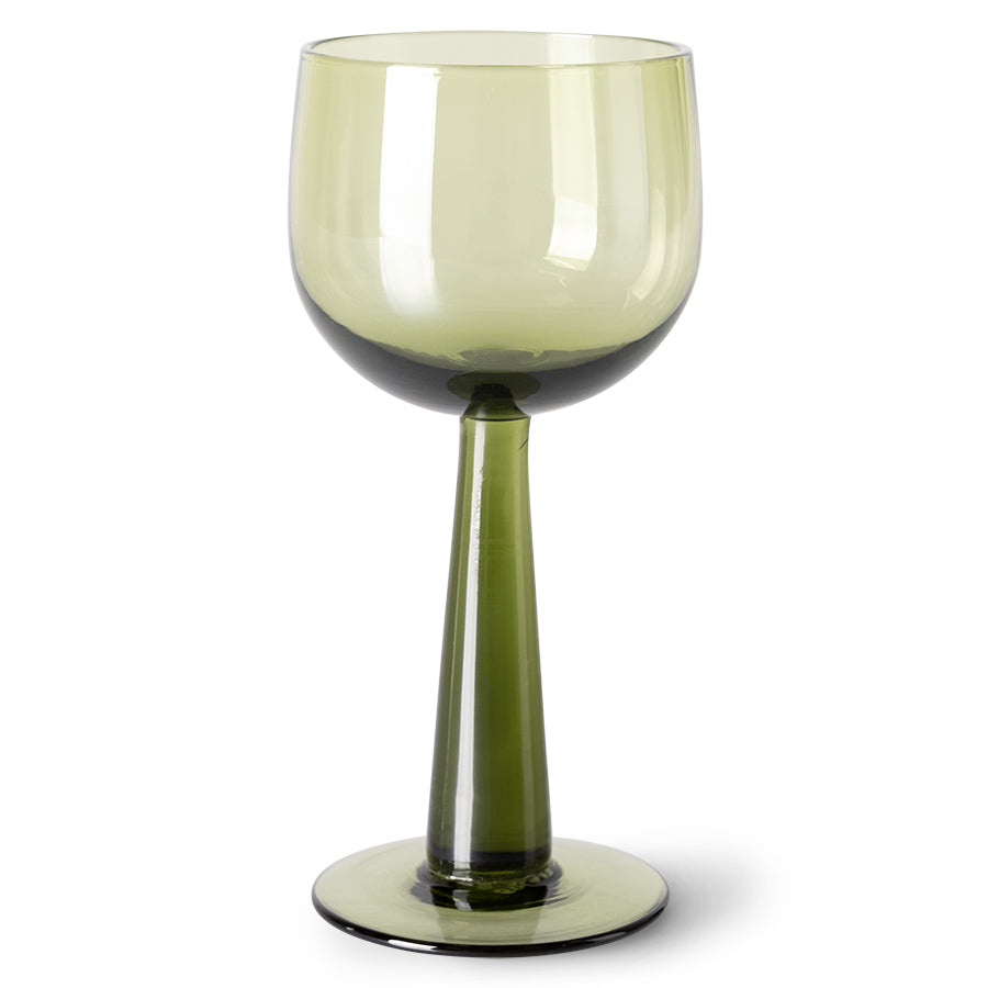 HK Living The Emeralds: wine glass high, olive green (set of 4)