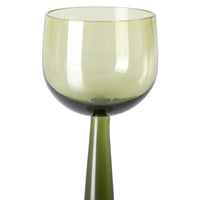 Thumbnail for HK Living The Emeralds: wine glass high, olive green (set of 4)